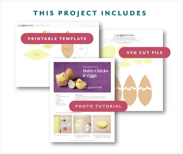 Felt Baby Chicks with Eggs- Digital Download - Image 2