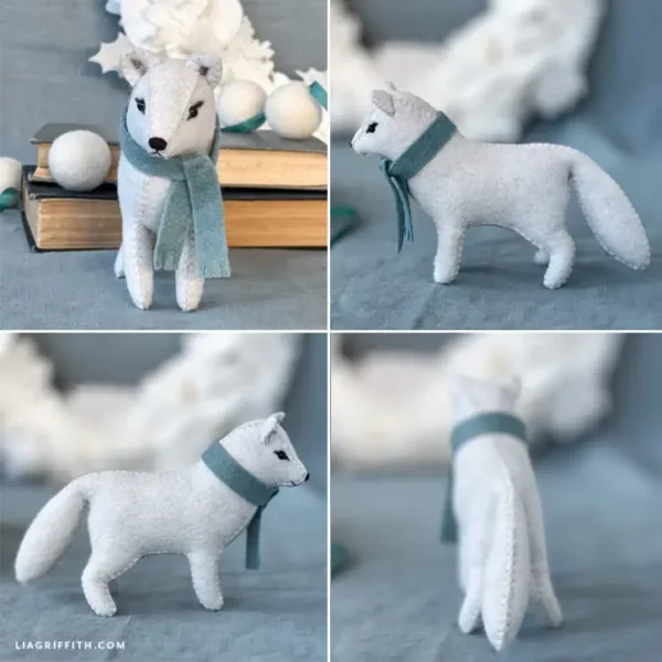 Felt Arctic Fox - Digital Download - Image 3