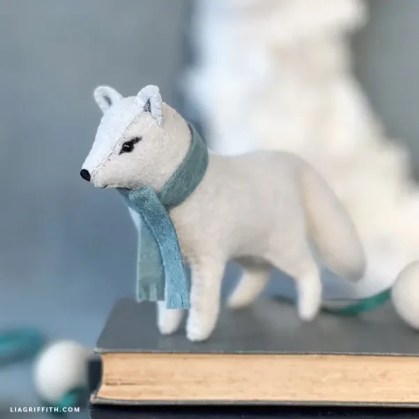 Felt Arctic Fox - Digital Download - Image 2