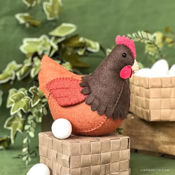 Felt Farm Chicken - Digital Download