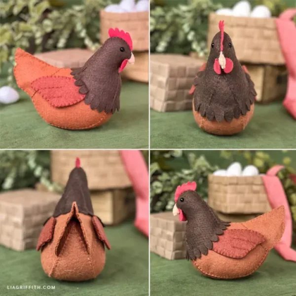 Felt Farm Chicken - Digital Download - Image 2
