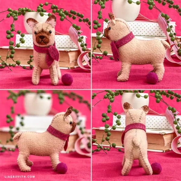 Felt French Bulldog- Digital Download - Image 2