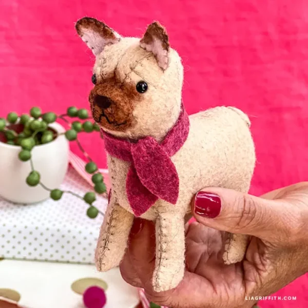 Felt French Bulldog- Digital Download - Image 3