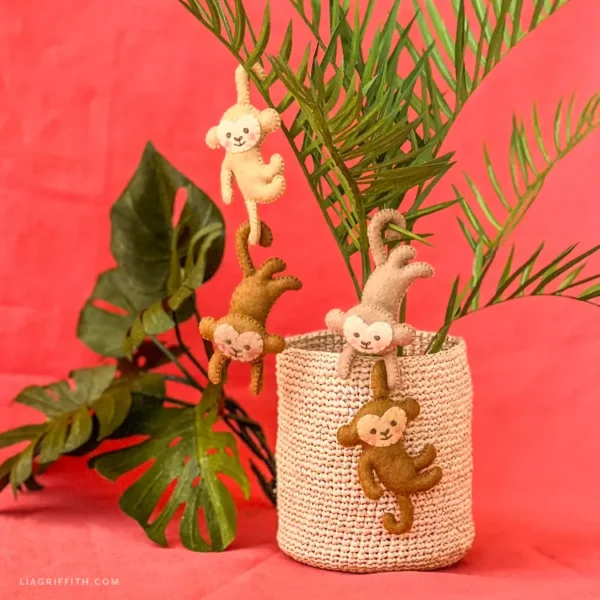 Felt Climbing Monkeys- Digital Download