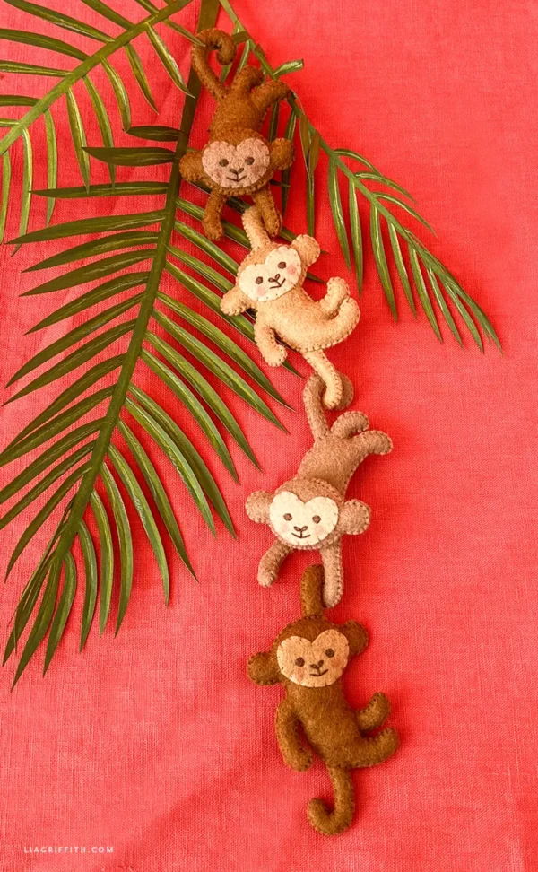 Felt Climbing Monkeys- Digital Download - Image 3