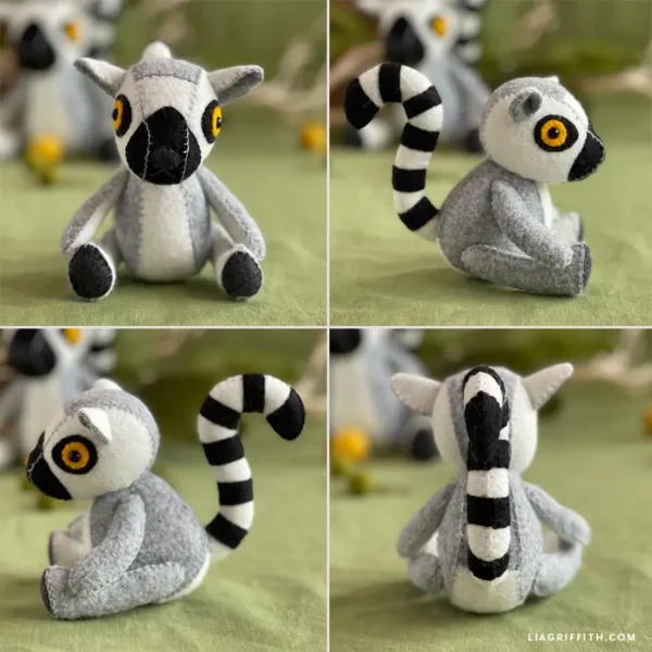Felt Lemur Stuffie- Digital Download - Image 2