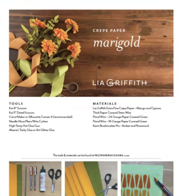 Crepe Paper Marigold- Digital Download - Image 2