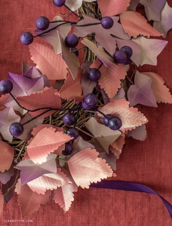 Frosted Paper Leaf and Berry Wreath – Digital Download - Image 3