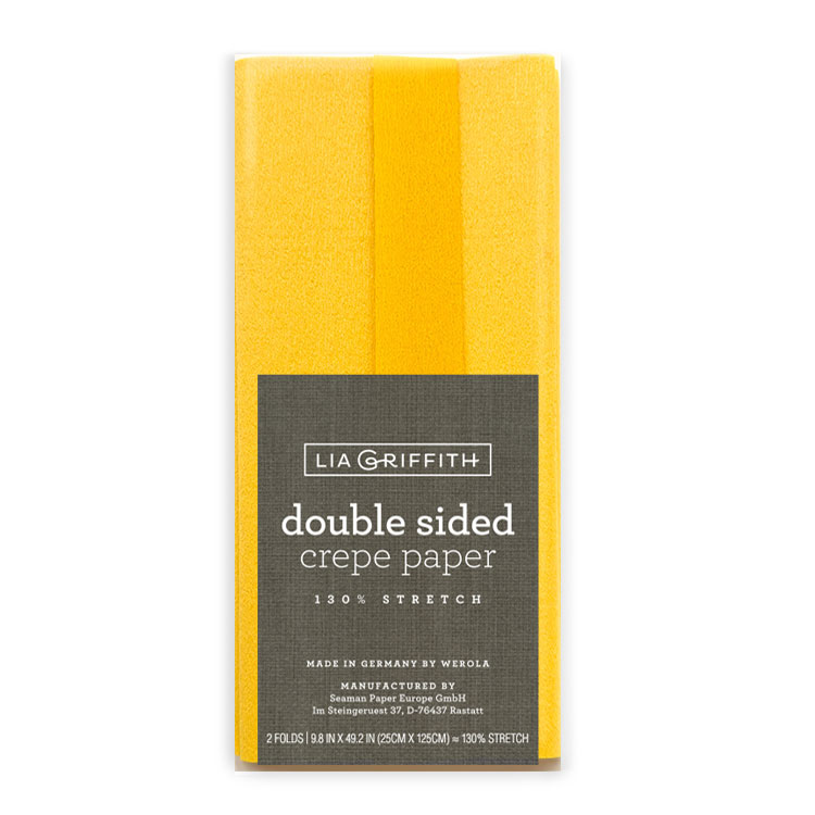 Lia Griffith Crepe Paper Double Sided - Light Yellow/Yellow